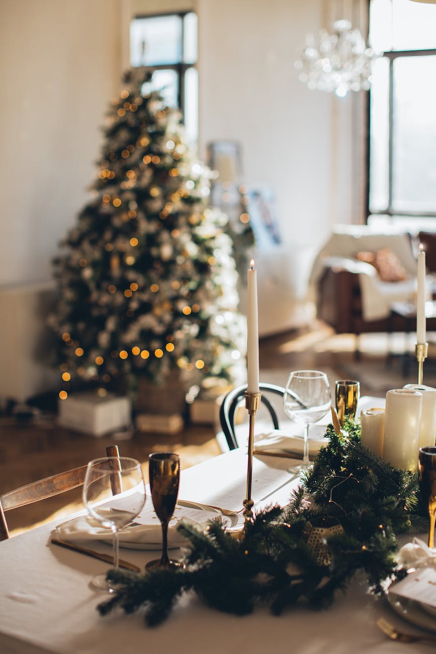 christmas table setting